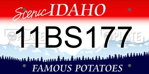 11BS177 Idaho License Plate