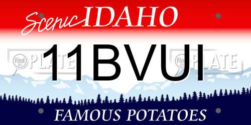 11BVUI Idaho License Plate