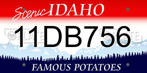 11DB756 Idaho License Plate