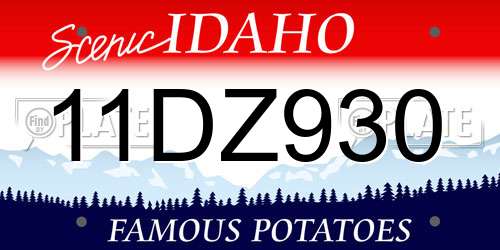 11DZ930 Idaho License Plate