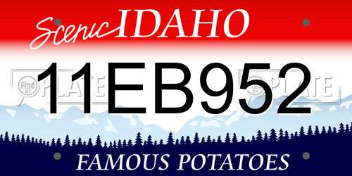 11EB952 Idaho License Plate