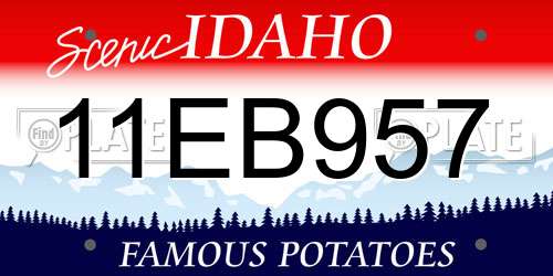 11EB957 Idaho License Plate