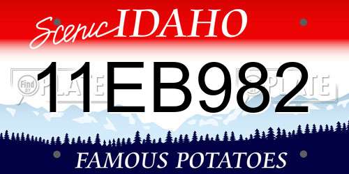 11EB982 Idaho License Plate