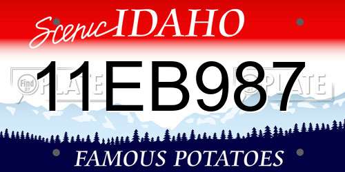 11EB987 Idaho License Plate