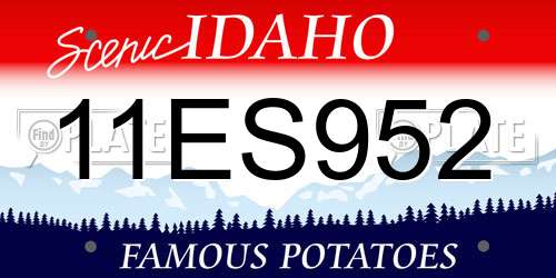 11ES952 Idaho License Plate