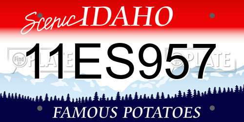 11ES957 Idaho License Plate
