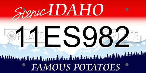 11ES982 Idaho License Plate