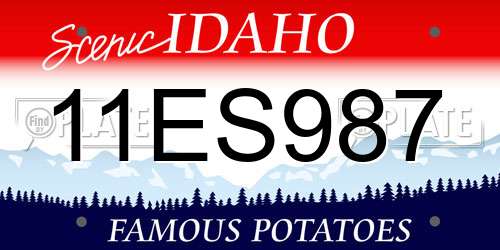 11ES987 Idaho License Plate