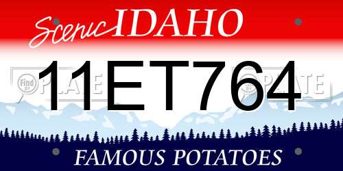 11ET764 Idaho License Plate