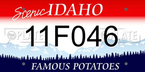11F046 Idaho License Plate