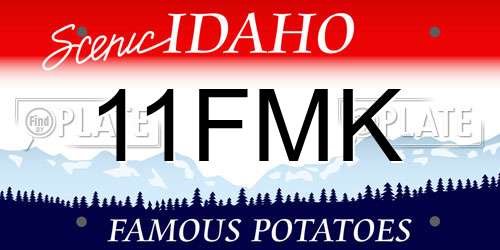 11FMK Idaho License Plate