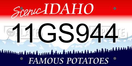11GS944 Idaho License Plate