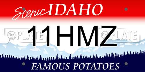 11HMZ Idaho License Plate