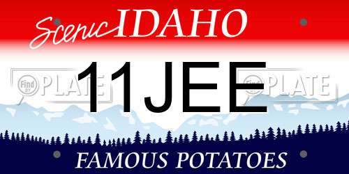 11JEE Idaho License Plate