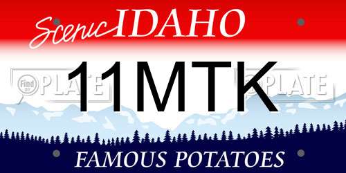 11MTK Idaho License Plate