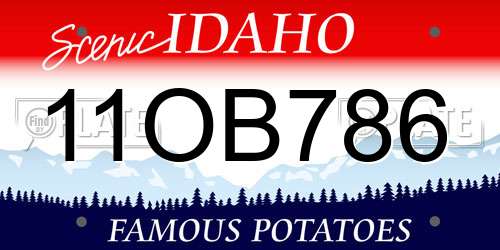 11OB786 Idaho License Plate