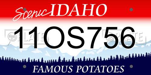 11OS756 Idaho License Plate