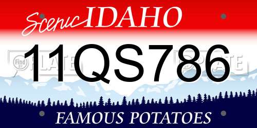 11QS786 Idaho License Plate