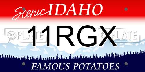 11RGX Idaho License Plate