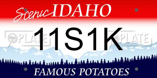 11S1K Idaho License Plate