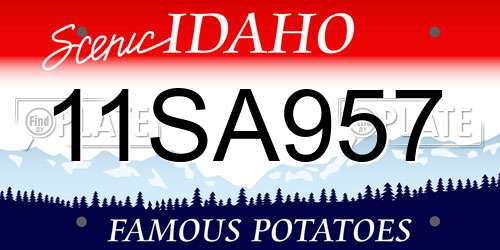 11SA957 Idaho License Plate