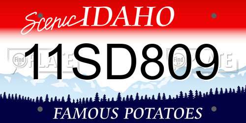 11SD809 Idaho License Plate