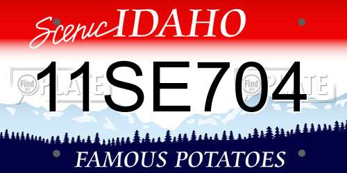11SE704 Idaho License Plate