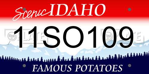 11SO109 Idaho License Plate