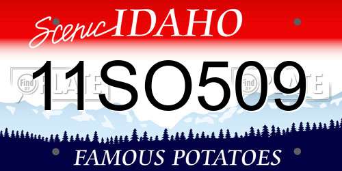11SO509 Idaho License Plate