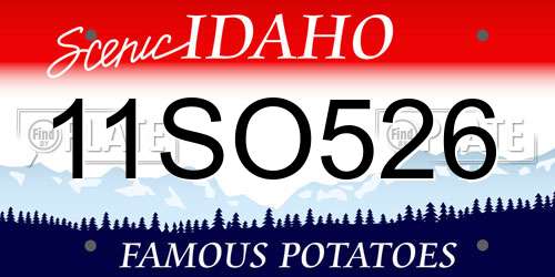 11SO526 Idaho License Plate