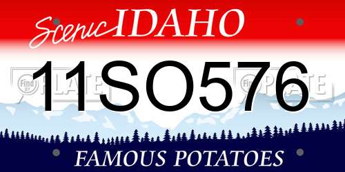 11SO576 Idaho License Plate