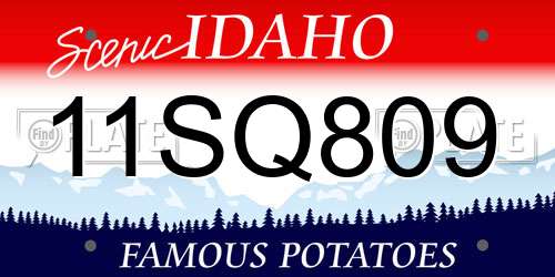 11SQ809 Idaho License Plate