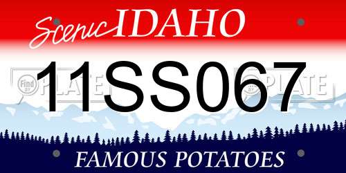 11SS067 Idaho License Plate
