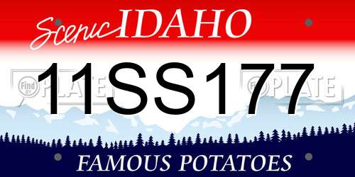 11SS177 Idaho License Plate