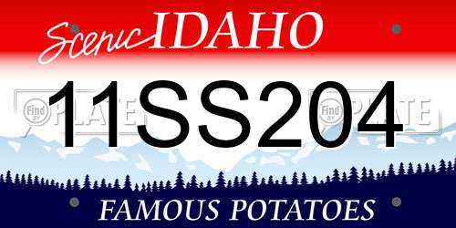 11SS204 Idaho License Plate