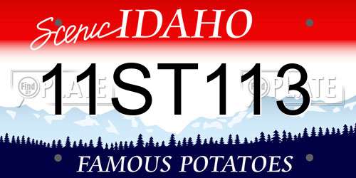 11ST113 Idaho License Plate