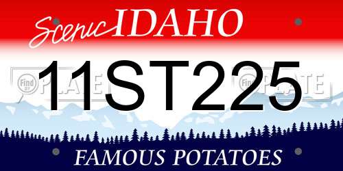 11ST225 Idaho License Plate