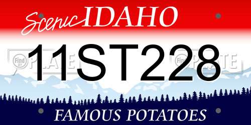 11ST228 Idaho License Plate