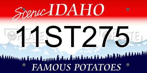11ST275 Idaho License Plate
