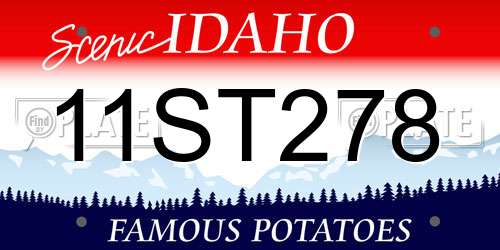 11ST278 Idaho License Plate