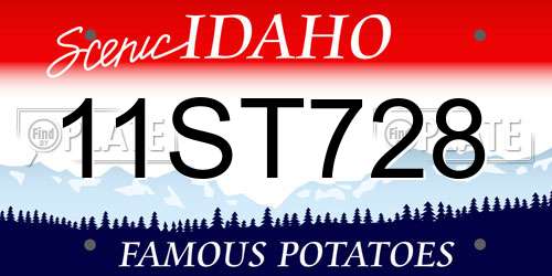 11ST728 Idaho License Plate