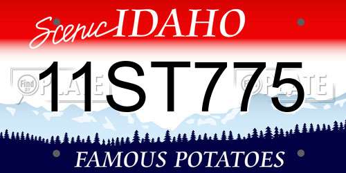 11ST775 Idaho License Plate