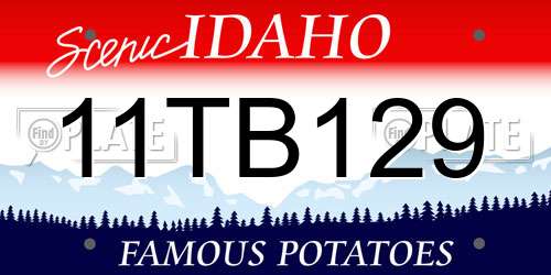 11TB129 Idaho License Plate