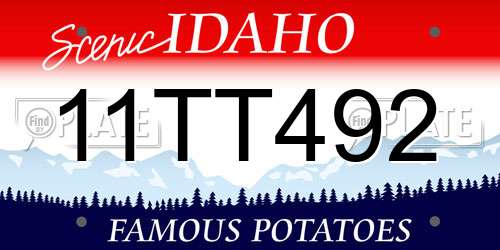 11TT492 Idaho License Plate