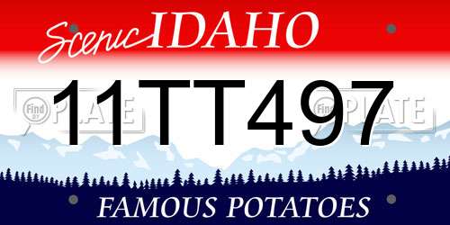 11TT497 Idaho License Plate