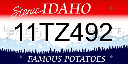 11TZ492 Idaho License Plate