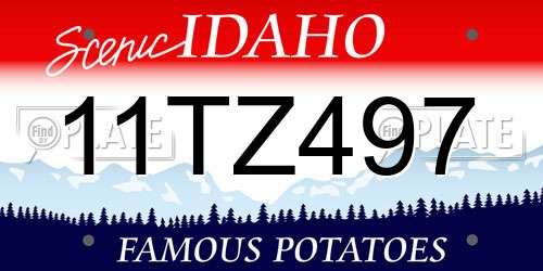 11TZ497 Idaho License Plate