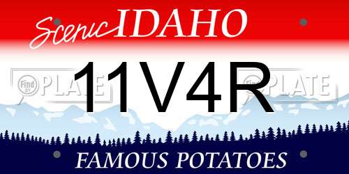 11V4R Idaho License Plate