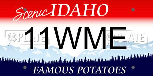 11WME Idaho License Plate
