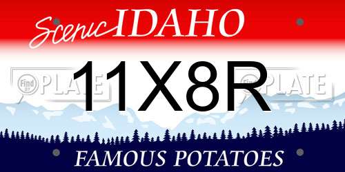 11X8R Idaho License Plate